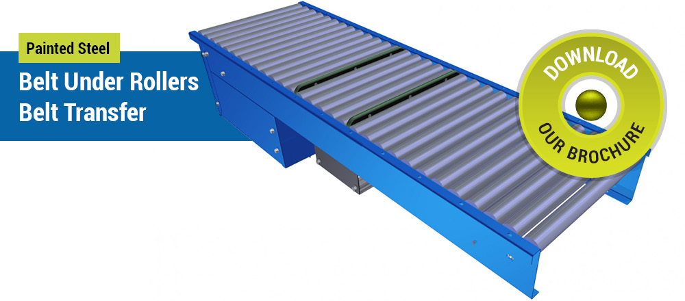 CU painted steel belt under roller belt transfer - Conveyor Units