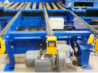 Painted Steel Pallet Handling Conveyor - Single Chain Transfer ...